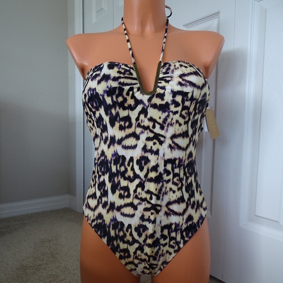 Rachel Roy One Piece Samara Animal Print Swimsuit - Picture 1 of 3